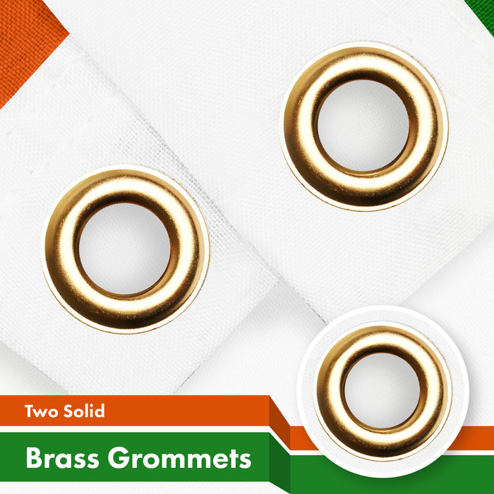 G128 5 Pack: Niger Nigerien Flag | 3x5 Ft | LiteWeave Pro Series Printed 150D Polyester | Country Flag, Indoor/Outdoor, Vibrant Colors, Brass Grommets, Thicker and More Durable Than 100D 75D Polyester