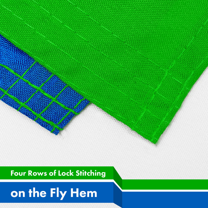 G128 10 Pack: Sierra Leone Sierra Leonean Flag | 3x5 Ft | LiteWeave Pro Series Printed 150D Polyester | Country Flag, Vibrant Colors, Brass Grommets, Thicker and More Durable Than 100D 75D Polyester