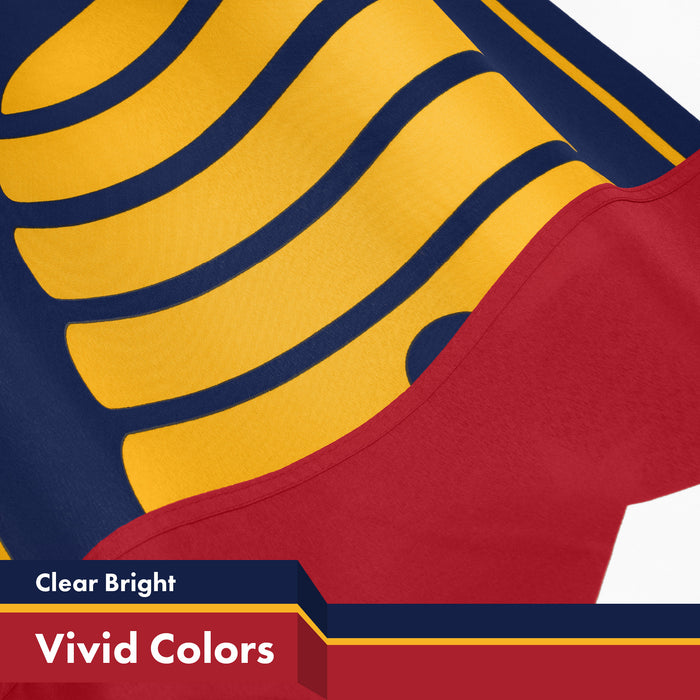G128 3 Pack: Utah 2023 New Version UT  | 3x5 Ft | LiteWeave Pro Series Printed 150D Polyester | Indoor/Outdoor, Vibrant Colors, Brass Grommets, Thicker and More Durable Than 100D 75D Poly