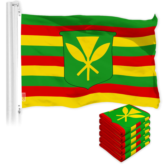 G128 5 Pack: Hawaii Kanaka Maoli Flag | 3x5 Ft | LiteWeave Pro