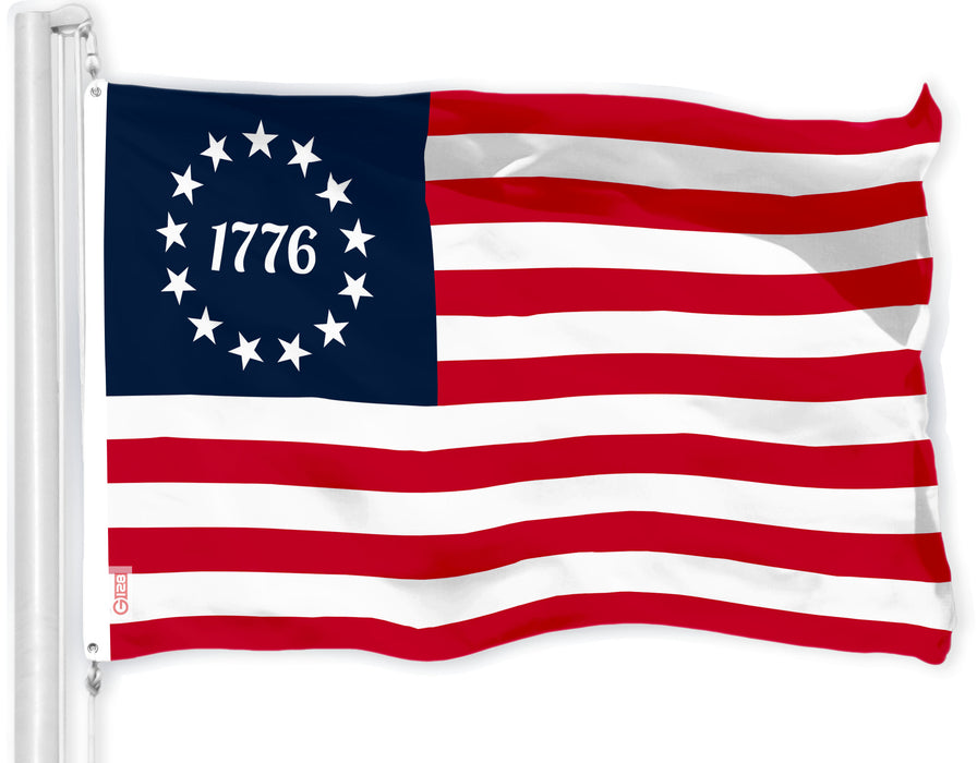G128 Betsy Ross 1776 Flag | 3x5 Ft | LiteWeave Pro Series Printed