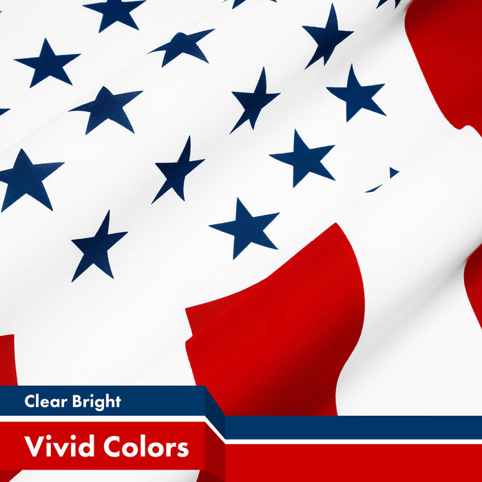 G128 5 Pack: Civil Peace USA Flag | 3x5 Ft | LiteWeave Pro Series Printed 150D Polyester | Indoor/Outdoor, Vibrant Colors, Brass Grommets, Thicker and More Durable Than 100D 75D Polyester