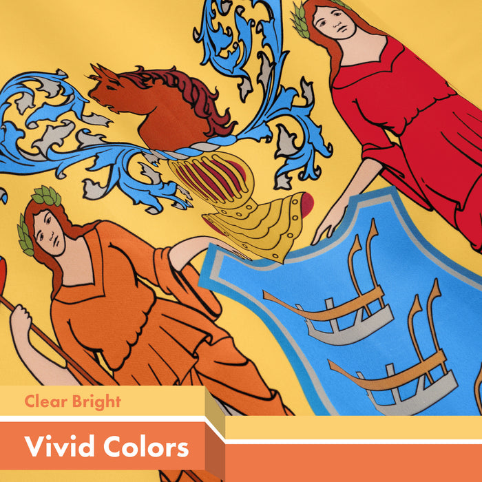 G128 3 Pack: New Jersey NJ State Flag | 3x5 Ft | LiteWeave Pro Series Printed 150D Polyester | Indoor/Outdoor, Vibrant Colors, Brass Grommets, Thicker and More Durable Than 100D 75D Polyester