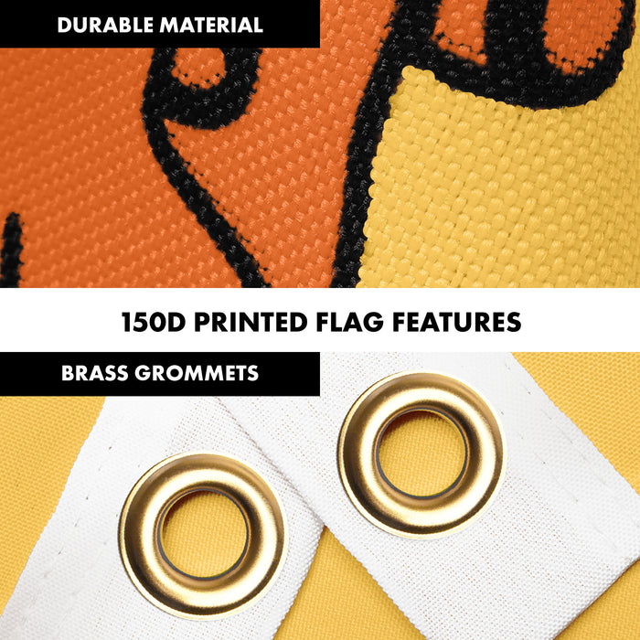 G128 Combo Pack: 6 Ft Tangle Free Aluminum Spinning Flagpole (Silver) & New Jersey NJ  3x5 Ft, LiteWeave Pro Series Printed 300D Polyester | Pole with Flag Included