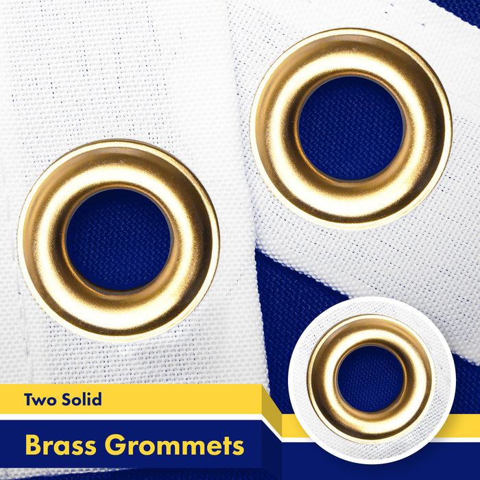 G128 Combo Pack: American USA Flag 3x5 Ft 150D & Wisconsin WI  3x5 Ft 300D | Both LiteWeave Pro Series Printed Poly, Brass Grommets