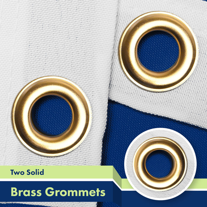 G128 Combo Pack: American USA Flag 3x5 Ft 150D & Vermont VT  3x5 Ft 300D | Both LiteWeave Pro Series Printed Poly, Brass Grommets