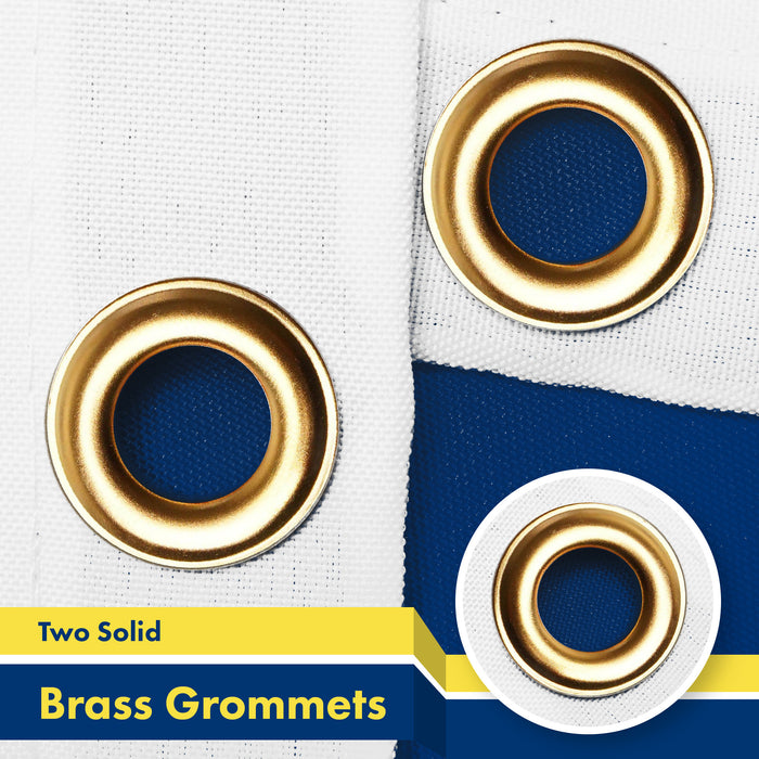G128 5 Pack: Idaho ID  | 3x5 Ft | LiteWeave Pro Series Printed 150D Polyester | Indoor/Outdoor, Vibrant Colors, Brass Grommets, Thicker and More Durable Than 100D 75D Polyester