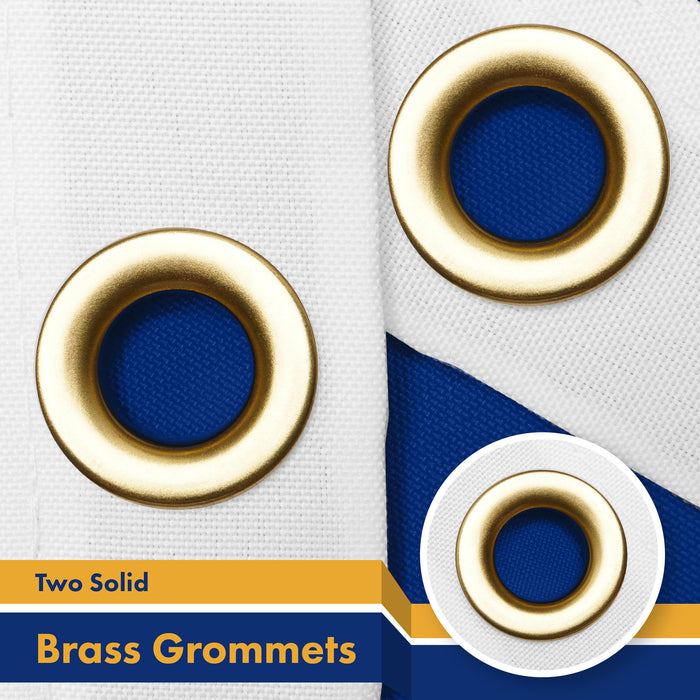G128 Combo Pack: American USA Flag 3x5 Ft 150D & New York NY  3x5 Ft 300D | Both LiteWeave Pro Series Printed Poly, Brass Grommets