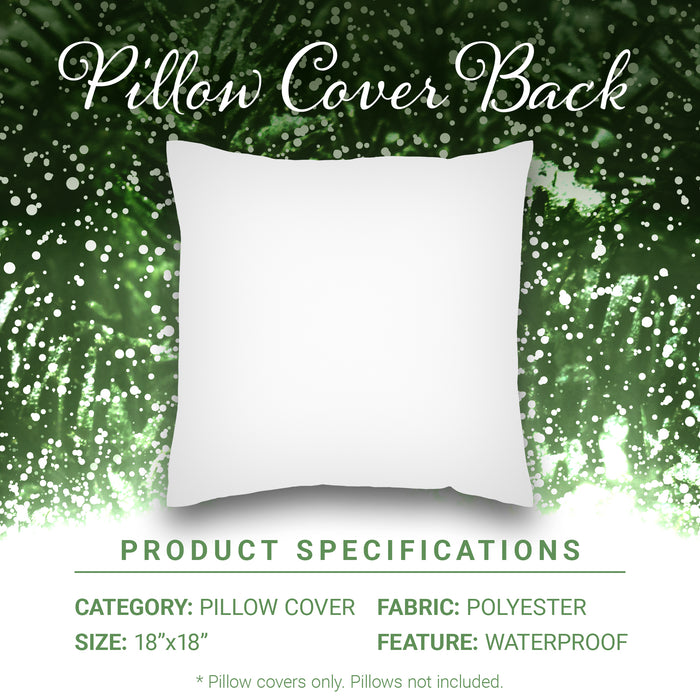 G128 Christmas Decoration Farmhouse Cookie & Pine Spruce Waterproof Throw Pillow Covers | 18 x 18 in | Set of 4, Beautiful Cushion Covers for Christmas Sofa Couch Decoration
