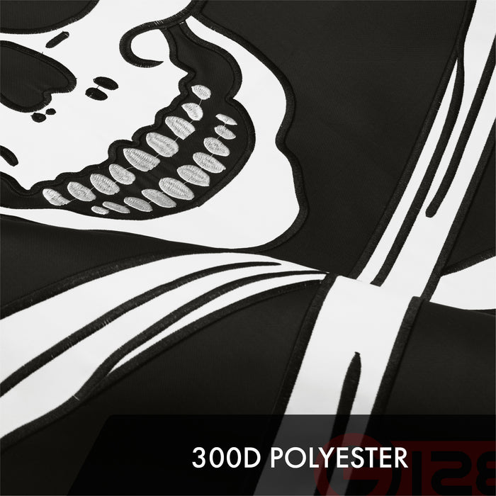 G128 5 Pack: Pirate Jolly Roger Bones Flag | 2x3 Ft | ToughWeave Series Embroidered 300D Polyester | Novelty Flag, Embroidered Design, Indoor/Outdoor, Brass Grommets