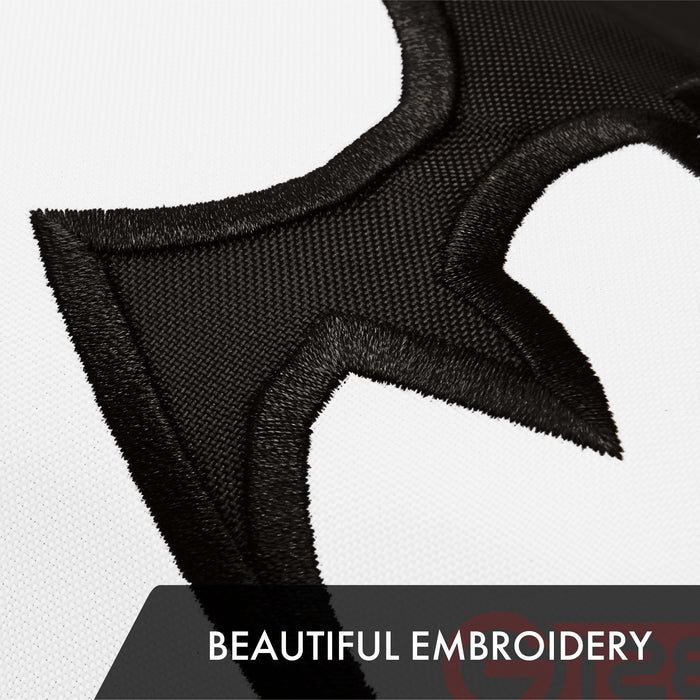 G128 Combo Pack: American USA Flag 3x5 Ft & Pirate Jolly Roger Swords Flag 3x5 Ft | Both ToughWeave Series Embroidered 300D Polyester, Embroidered Design, Indoor/Outdoor, Brass Grommets