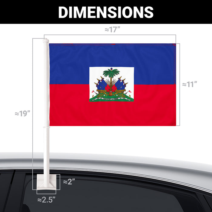 Sticker (Decal) with Flag of Haiti and USA (Haitian)