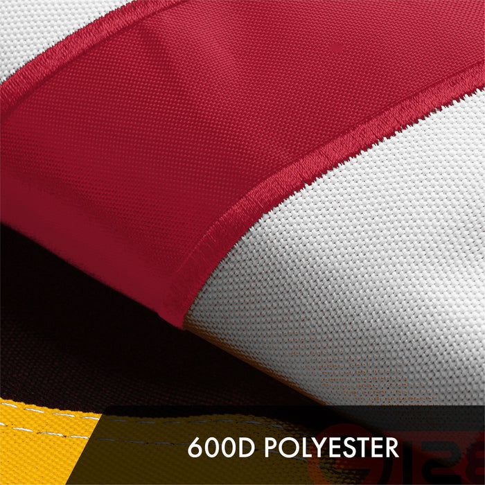 G128 2 Pack: Maryland MD  | 6x10 Ft | ToughWeave Series Embroidered 600D Polyester | Embroidered Design, Indoor/Outdoor, Brass Grommets