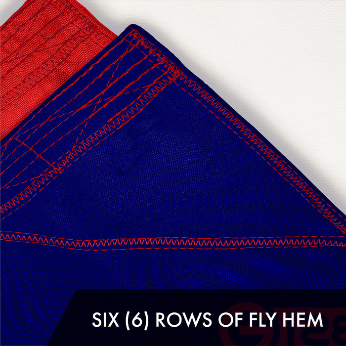 G128 Combo Pack: American USA Flag 5x8 Ft 300D & Arizona AZ  5x8 Ft 600D | Both ToughWeave Series Embroidered Polyester, Embroidered Design, Indoor/Outdoor, Brass Grommets