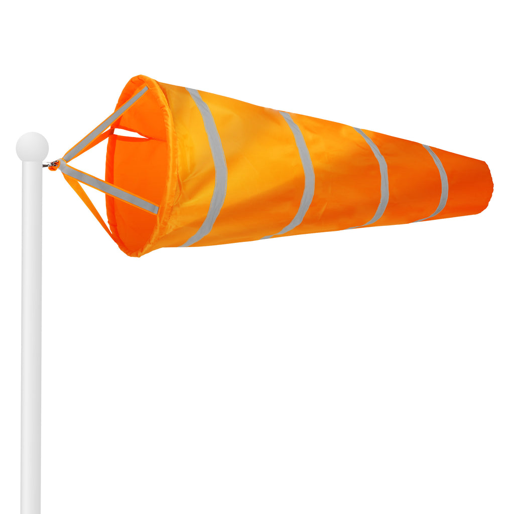 G128 Orange Windsock 60 Inch | Printed 210D Polyester | Heavy Duty