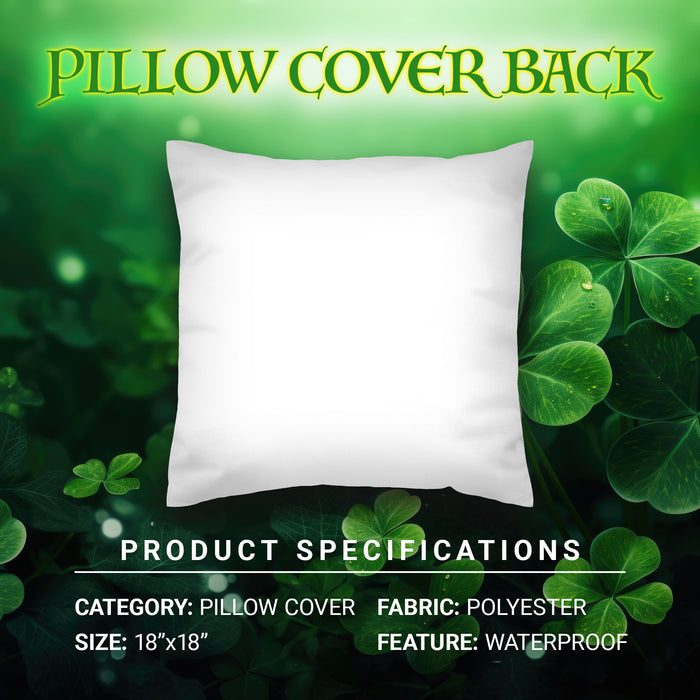 G128 St Patrick’s Day Decoration Gnome Luck Shamrock Waterproof Throw Pillow | 18 x 18 in | Set of 4, Beautiful Cushion Covers for St Patrick’s Day Sofa Couch Decoration, Pillow Insert Included