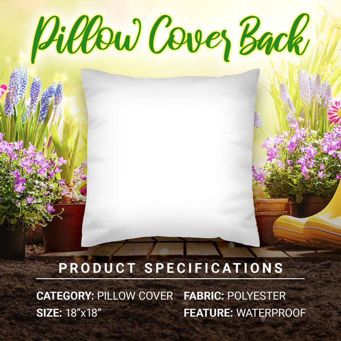 G128 Spring Decoration Farmhouse Flowers Bloom Waterproof Throw Pillow | 18 x 18 in | Set of 4, Beautiful Cushion Covers for Spring Sofa Couch Decoration, Pillow Insert Included