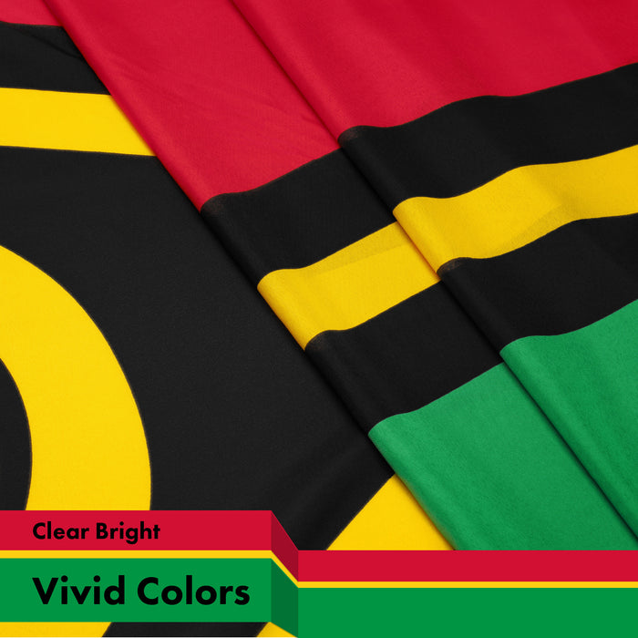 G128 2 Pack: Vanuatu Vanuatuan | 3x5 Ft | LiteWeave Pro Series Printed 150D Polyester | Country Flag, Indoor/Outdoor, Vibrant Colors, Brass Grommets
