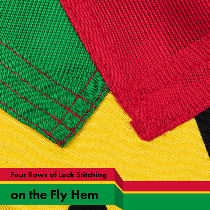 G128 10 Pack: Vanuatu Vanuatuan Flag | 3x5 Ft | LiteWeave Pro Series Printed 150D Polyester | Country Flag, Indoor/Outdoor, Vibrant Colors, Brass Grommets