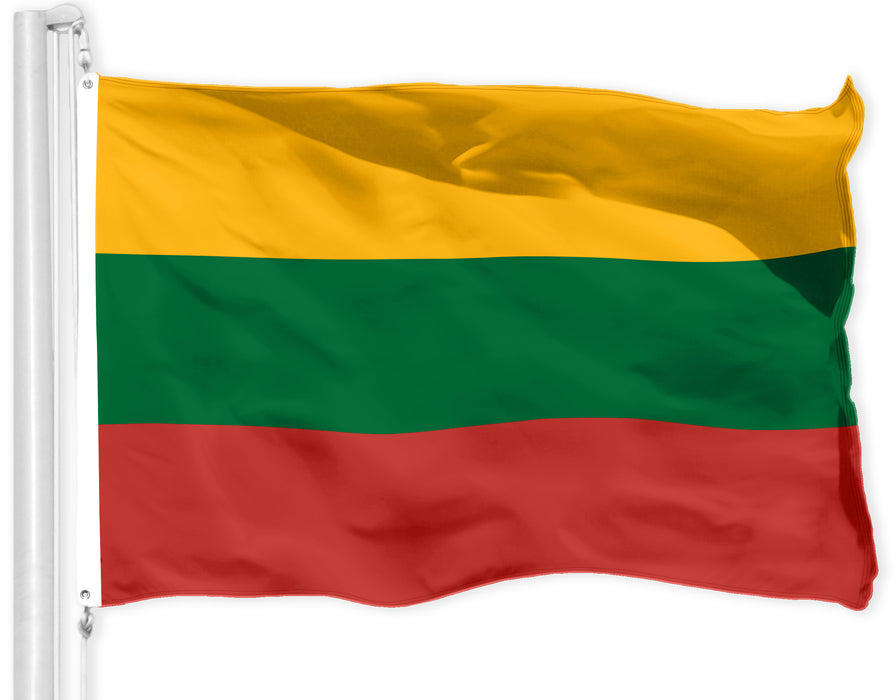 G128 Lithuania Lithuanian Flag 3x5 Ft 150D Printed Polyester