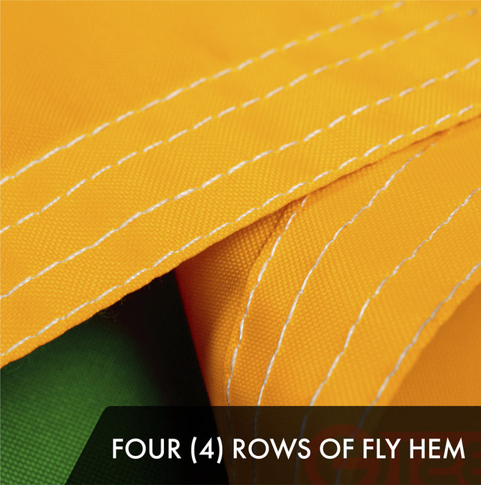 G128 5 Pack: Ireland Irish Shamrock Flag | 2x3 Ft | ToughWeave Series Embroidered 300D Polyester | Embroidered Design, Indoor/Outdoor, Brass Grommets