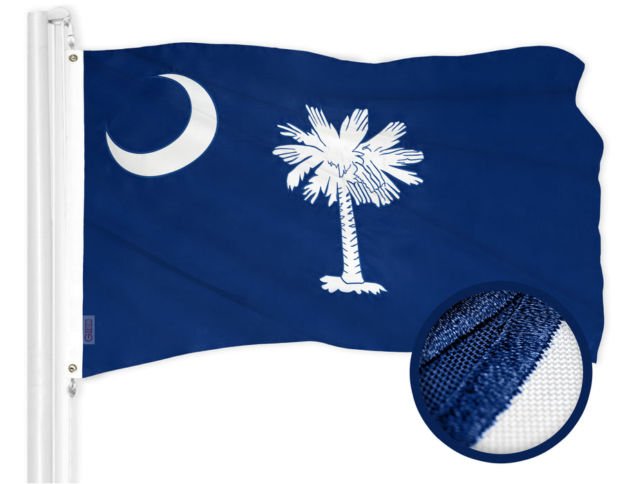 South Carolina State Flag 300D Embroidered - Indoor/Outdoor