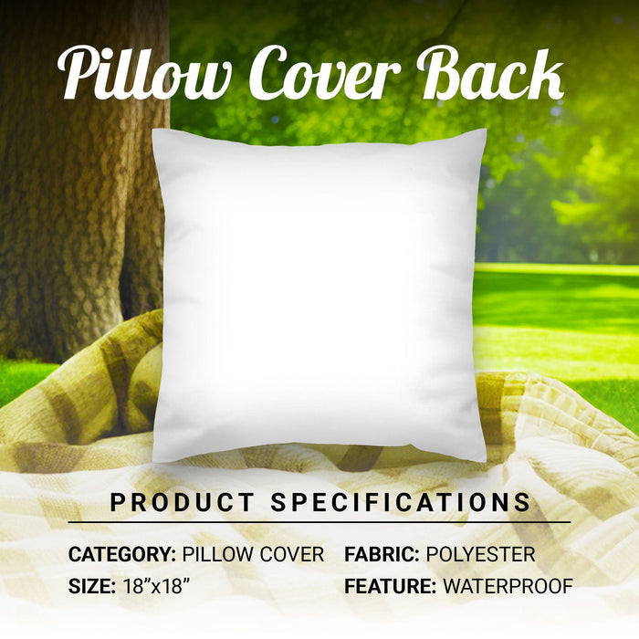 G128 Patriotic Decoration Land of Free Waterproof Throw Pillow | 18 x 18 in | Set of 4, Beautiful Cushion Covers for Independence Memorial Day Sofa Couch Decoration, Pillow Insert Included