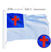 Christian Religious Cross Flag 210D Embroidered Polyester 3x5 Ft