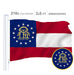 Georgia State Flag 210D Embroidered Polyester 3x5 Ft